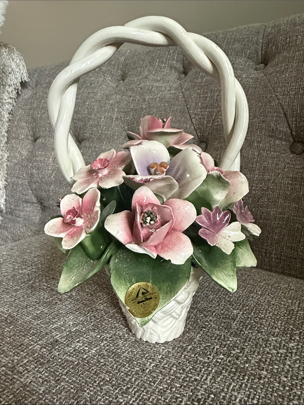 Vintage Italian Porcelain Floral Centerpiece Handcrafted &
Authentic Capodimonte